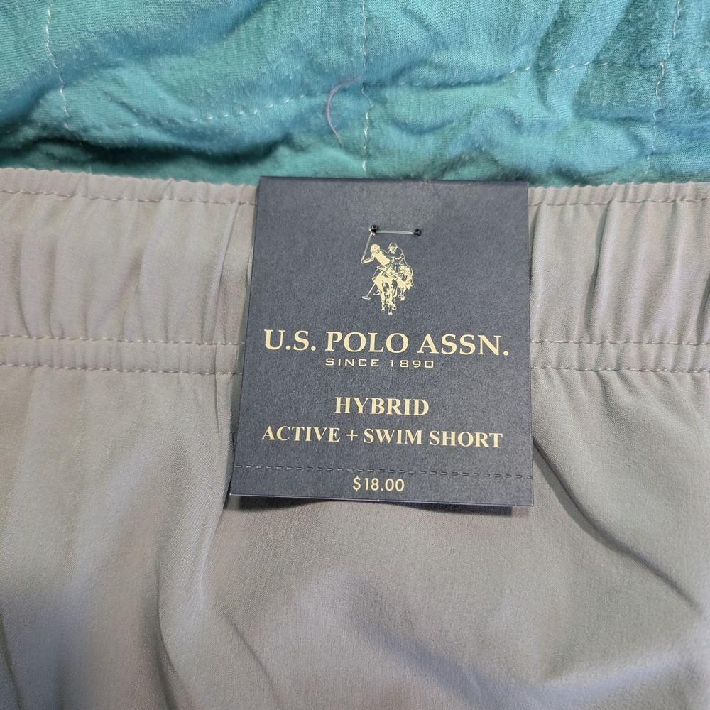 U.S. Polo Assn. Hybrid Active + Swim Shorts — Light Gray